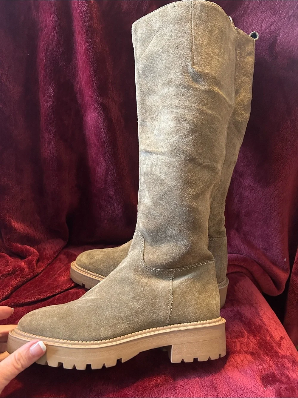 GOSH Sueded Zip Up Lug Sole Boots